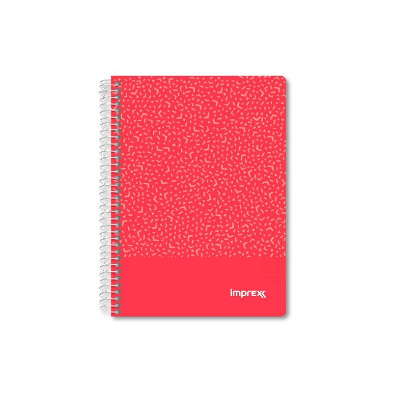 (IMP0104) IMPREX CUADERNO ESPIRAL TAPA PP A5 80H 90GR 4X4 ROJO (IMP0104) IMPREX CUADERNO ESPIRAL TAPA PP A5 80H 90GR 4X4 ROJO