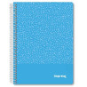 (IMP0105) IMPREX CUADERNO ESPIRAL TAPA PP A5 80H 90GR 4X4 AZUL