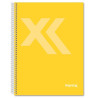 (IMP0110) IMPREX CUADERNO ESPIRAL TAPA FORRADA FOLIO 80H 90GR 4X4 AMARILLO