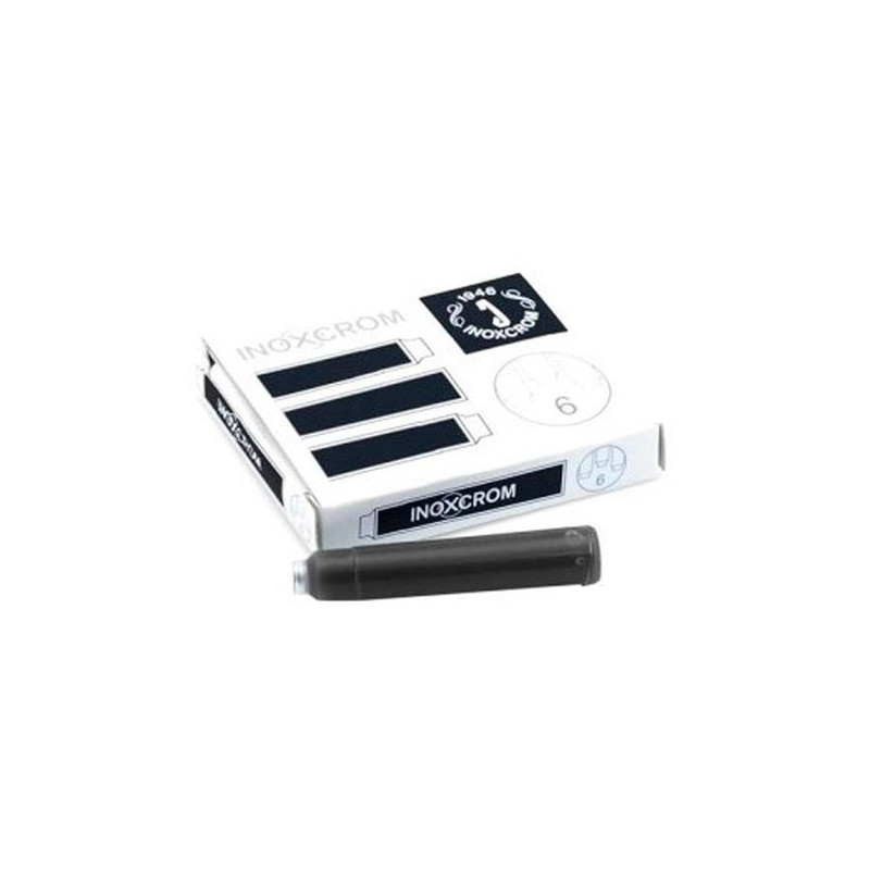 (41505002) INOXCROM CARTUCHO TINTA ESTILOGRÁFICA NEGRO CAJA 6 UD (41505002) INOXCROM CARTUCHO TINTA ESTILOGRÁFICA NEGRO CAJA 6 UD