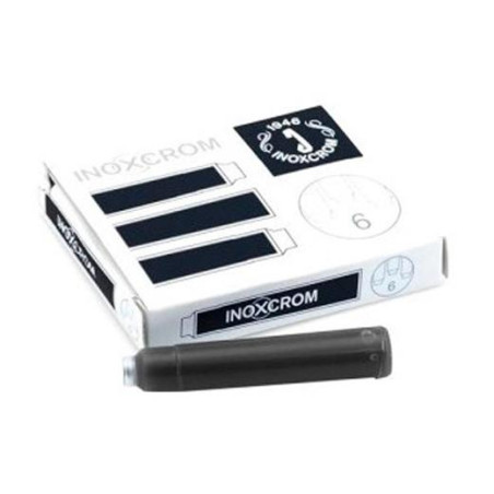 (41505002) INOXCROM CARTUCHO TINTA ESTILOGRÁFICA NEGRO CAJA 6 UD