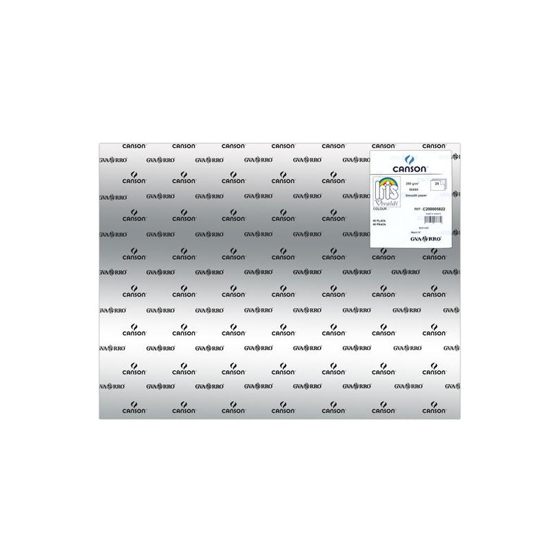 (C200005822) IRIS CARTULINA 50X65CM 280GR GRIS PLATA -25U- (C200005822) IRIS CARTULINA 50X65CM 280GR GRIS PLATA -25U-