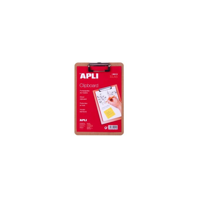 (18213) APLI CARPETA CON PINZA ALAMBRE SUPERIOR A5 BASE DE MADERA (18213) APLI CARPETA CON PINZA ALAMBRE SUPERIOR A5 BASE DE MADERA