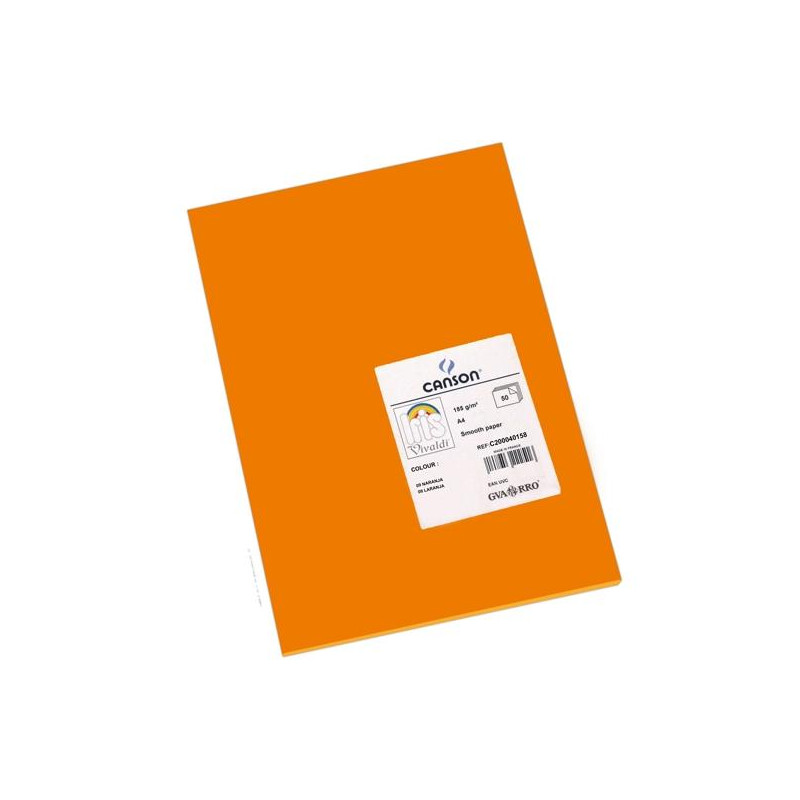 (C200040158) IRIS CARTULINA 210X297MM 185GR NARANJA -50U-