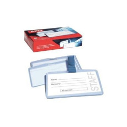 (11740) APLI TARJETA DE IDENTIFICACIÓN HORIZONTAL PLASTICO 90X56 MM CON PINZA -25U-