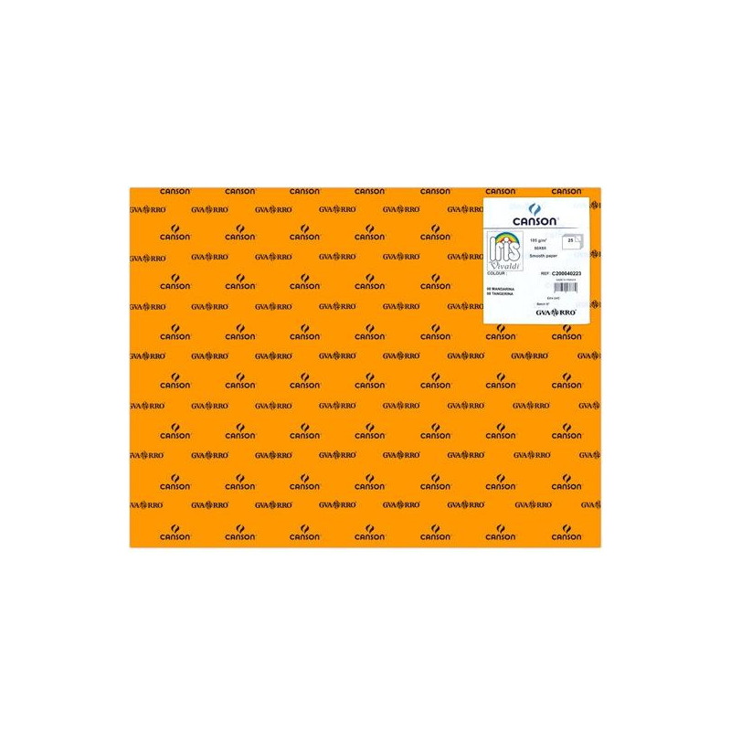 (C200040223) IRIS CARTULINA 50X65CM 185GR MANDARINA -25U-
