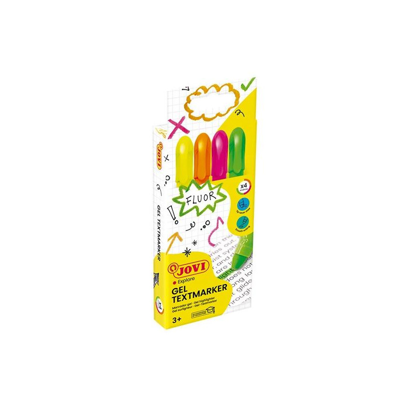 (1810) JOVI MARCADOR FLUORESCENTE GEL TEXTMARKER NEON DE GEL EN STICK 140MM C/SURTIDOS ESTUCHE 4 UD (1810) JOVI MARCADOR FLUORESCENTE GEL TEXTMARKER NEON DE GEL EN STICK 140MM C/SURTIDOS ESTUCHE 4 UD