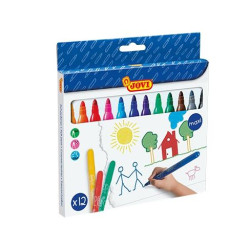 (1712) JOVI ROTULADORES MAXI 135MM COLORES SURTIDOS ESTUCHE 12 UD