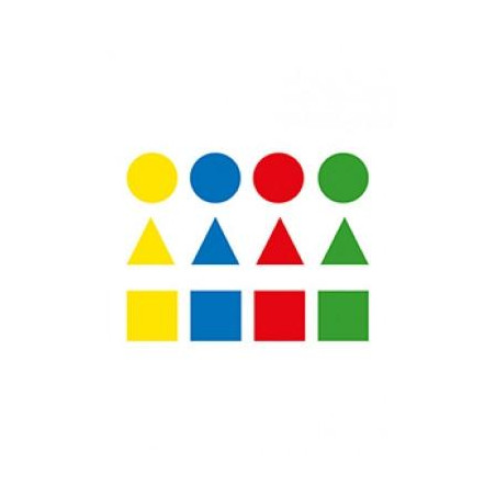 (00993) APLI GOMETS GEOMÉTRICOS PEQUEÑOS PERMANENTES COLORES SURTIDOS -BLISTER DE 12H-