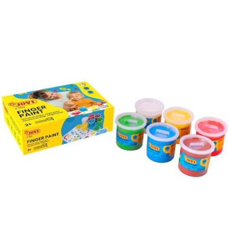 (560/S) JOVI ESTUCHE 6 BOTES PINTURA DE DEDOS 125ML C/SURTIDOS