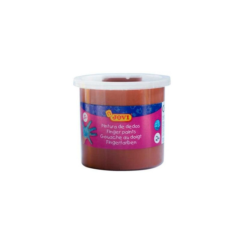(56012) JOVI ESTUCHE 5 BOTES PINTURA DE DEDOS 125ML MARRÓN