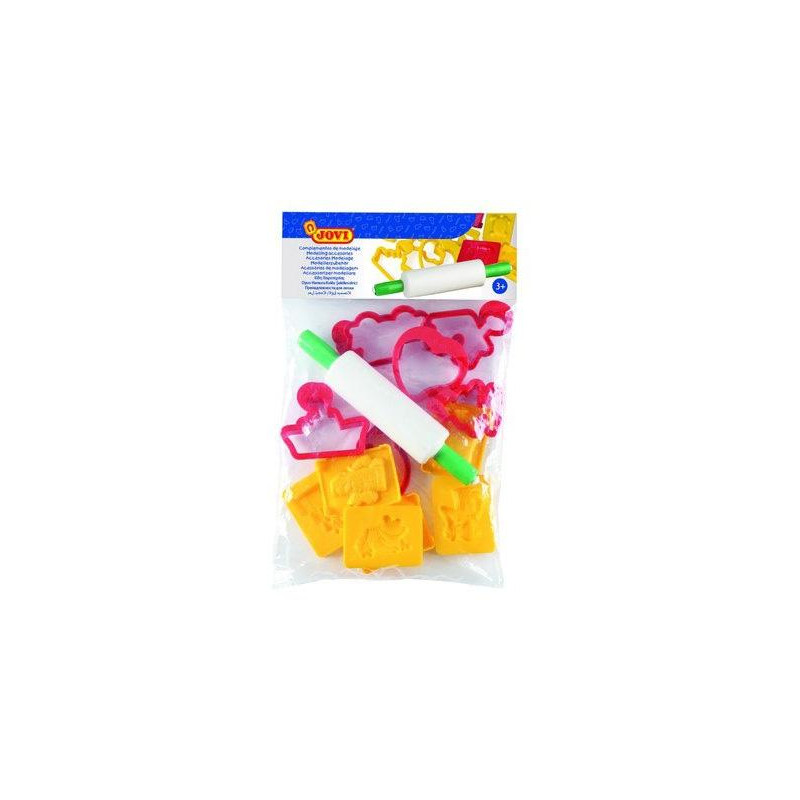 (7/6R) JOVI BOLSA COLGABLE CON 6 MOLDES + 6 MOLDES DE CORTE + RODILLO DE MODELAJE C/SURTIDOS (7/6R) JOVI BOLSA COLGABLE CON 6 MOLDES + 6 MOLDES DE CORTE + RODILLO DE MODELAJE C/SURTIDOS