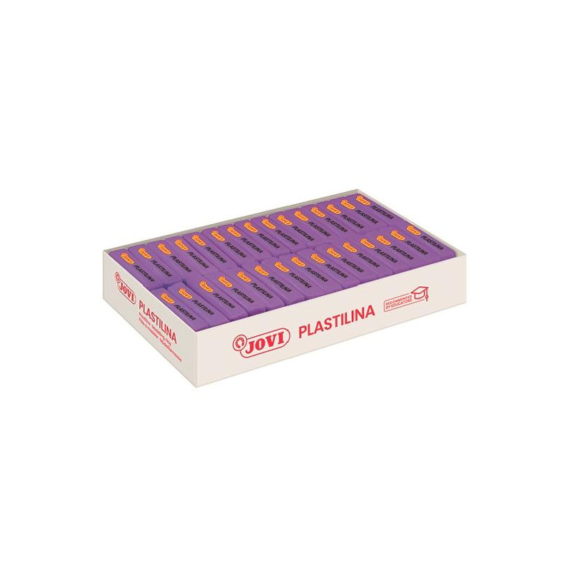 (7014) JOVI PLASTILINA PASTILLA 50GR LILA CAJA 30 UD