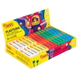 (70B) JOVI PLASTILINA PASTILLA 50GR 6UD X 5 COLORES SURTIDOS CAJA EXPOSITORA 30 UD