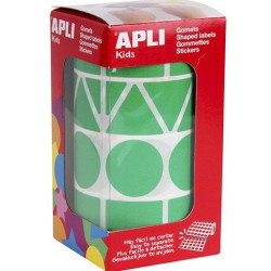 (11164) APLI GOMETS FIGURAS SURTIDAS ROLLO VERDE XL