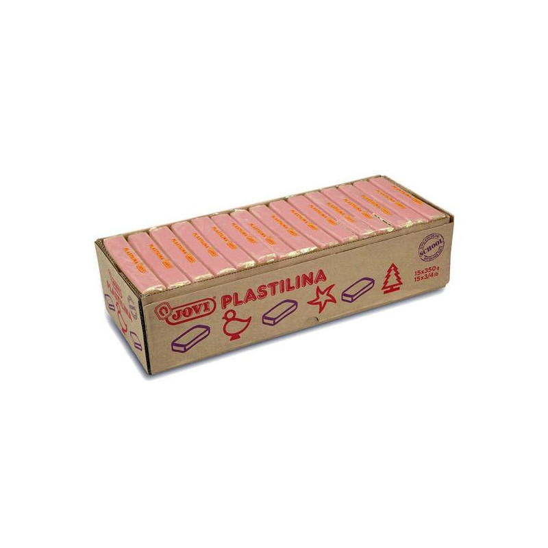 (7208) JOVI PLASTILINA PASTILLA 350GR UNICOLOR CARNE CAJA 15 UD (7208) JOVI PLASTILINA PASTILLA 350GR UNICOLOR CARNE CAJA 15 UD