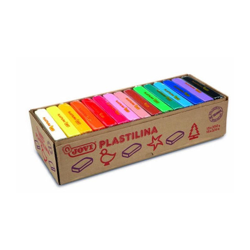(72S) JOVI PLASTILINA PASTILLA 350GR COLORES SURTIDOS CAJA EXPOSITORA 15 UD (72S) JOVI PLASTILINA PASTILLA 350GR COLORES SURTIDOS CAJA EXPOSITORA 15 UD