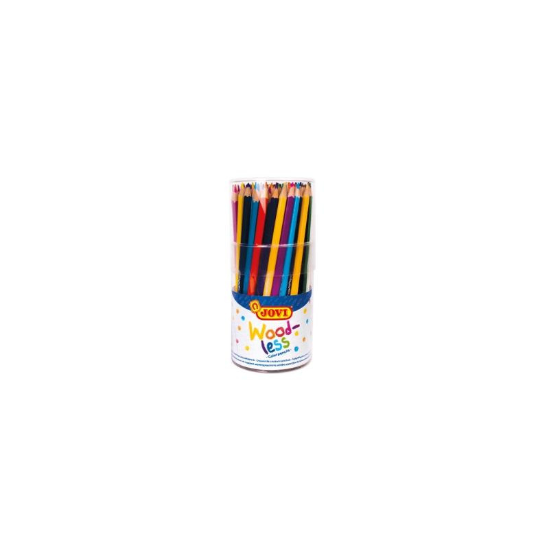 (734/84) JOVI LÁPICES DE COLORES WOODLESS C/SURTIDOS BOTE 84 UD
