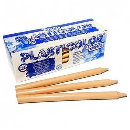 (92519) JOVI CERAS PLASTICAS CRAYONS STUDENT UNICOLOR BEIGE CAJA 25 UD