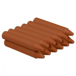 (98003) JOVI CERAS WAX CRAYONS JUMBO GRUESAS UNICOLOR CAJA DE 12 MARRÓN CLARO