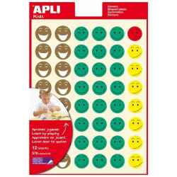 (12791) APLI GOMETS TEMÁTICOS EN BOLSA CARA FELIZ 3 HOJAS