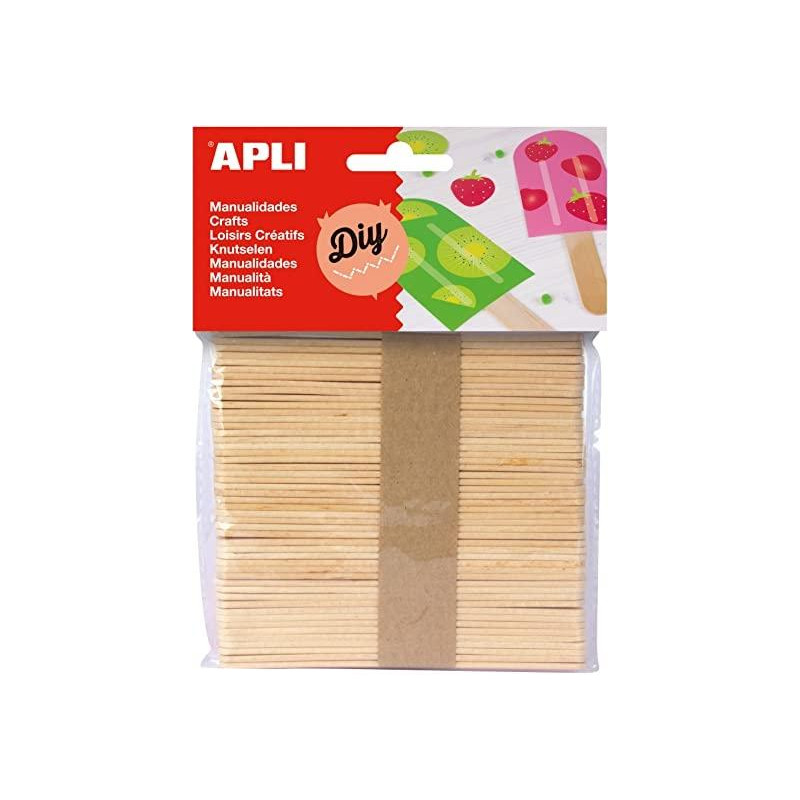 (13063) APLI PALO DE POLO 114X10MM COLOR MADERA NATURAL -50U- (13063) APLI PALO DE POLO 114X10MM COLOR MADERA NATURAL -50U-