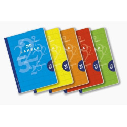 (06A403S) LAMELA LIBRETA GRAPADA 50H A4 90GR CUADROVÍA 3MM C/MARGEN C/SURTIDOS BÁSICOS