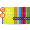 (06A405S) LAMELA LIBRETA GRAPADA 50H A4 90GR CUADROVÍA 5MM C/SURTIDOS BÁSICOS