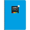 (7FTE103A) LAMELA CUADERNO ESPIRAL 100H FOLIO 90GR CUADROVÍA 3MM C/MARGEN CUBIERTA EXTRADURA AZUL -PAQUETE 5U-