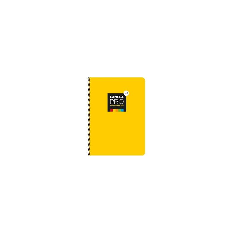 (7FTE103AM) LAMELA CUADERNO ESPIRAL 100H FOLIO 90GR CUADROVÍA 3MM C/MARGEN CUBIERTA EXTRADURA AMARILLO -PAQUETE 5U- (7FTE103AM) LAMELA CUADERNO ESPIRAL 100H FOLIO 90GR CUADROVÍA 3MM C/MARGEN CUBIERTA EXTRADURA AMARILLO -PAQUETE 5U-