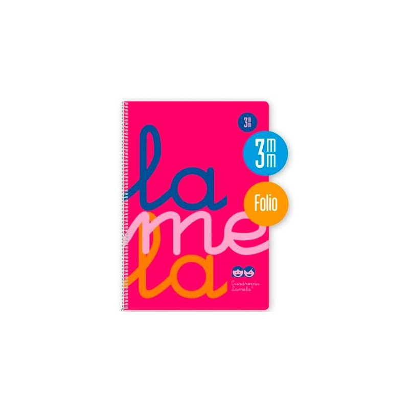 (7FTP003R) LAMELA CUADERNO ESPIRAL 80H FOLIO 90GR CUADROVÍA 3MM C/MARGEN CUBIERTA PP ROSA FLUORESCENTE -PAQUETE 5U- (7FTP003R) LAMELA CUADERNO ESPIRAL 80H FOLIO 90GR CUADROVÍA 3MM C/MARGEN CUBIERTA PP ROSA FLUORESCENTE -PAQUETE 5U-