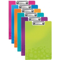 (41990199) LEITZ CARPETA MINICLIP WOW A4 CON TAPA POLYFOAM PACK 10 UD C/SURTIDOS