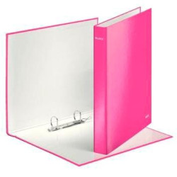 (42410123) LEITZ CARPETA WOW ANILLAS MIXTAS 2X25 MM A4+ CARTÓN FORRADO PLASTIFICADO FUCSIA