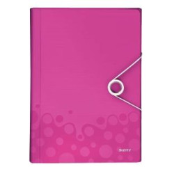 (45890023) LEITZ CARPETA ACORDEÓN WOW PP 6 SEPARADORES A4 FUCSIA