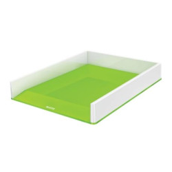 (53611054) LEITZ BANDEJA SOBREMESA WOW DUAL A4 PLÁSTICO VERDE/BLANCO