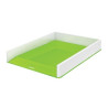 (53611054) LEITZ BANDEJA SOBREMESA WOW DUAL A4 PLÁSTICO VERDE/BLANCO