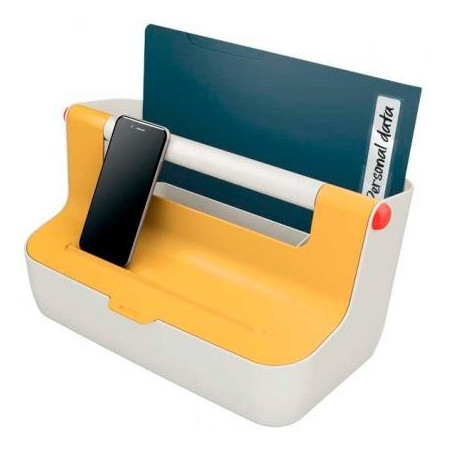 (61250019) LEITZ CAJA DE ALMACENAMIENTO PORTÁTIL COSY C/ASA ABS AMARILLO