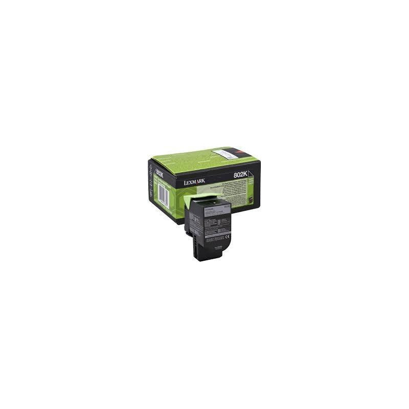 (80C20K0) LEXMARK 802K TONER RETORNABLE NEGRO(1K) (80C20K0) LEXMARK 802K TONER RETORNABLE NEGRO(1K)