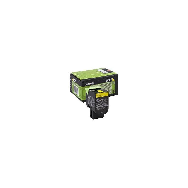 (80C20Y0) LEXMARK 802Y TONER RETORNABLE AMARILLO(1K) (80C20Y0) LEXMARK 802Y TONER RETORNABLE AMARILLO(1K)