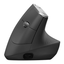 (910-005448) LOGITECH RATÓN ERGONÓMICO VERTICAL AVANZADO MX INALÁMBRICO 4000PPP DIESTRO RECARGABLE NEGRO
