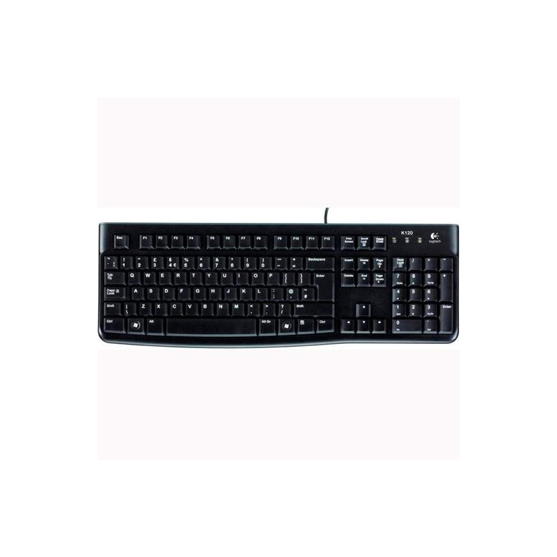 (920-002499) LOGITECH TECLADO K120 CABLE USB QWERTY ESPAÑOL NEGRO (920-002499) LOGITECH TECLADO K120 CABLE USB QWERTY ESPAÑOL NEGRO