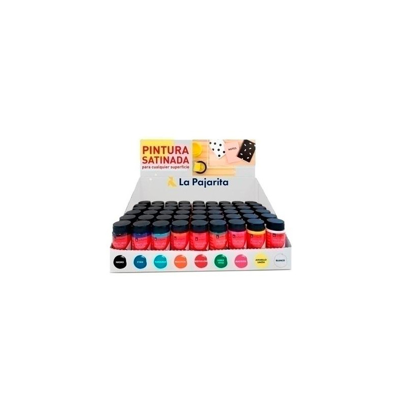 (090915) LA PAJARITA PINTURA SATINADA BOTE DE 35ML COLORES SURTIDOS EXPOSITOR SOBREMESA 54UD (090915) LA PAJARITA PINTURA SATINADA BOTE DE 35ML COLORES SURTIDOS EXPOSITOR SOBREMESA 54UD