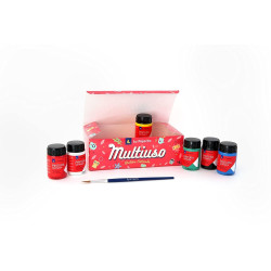 (119097) LA PAJARITA TÉMPERA ESCOLAR BOTE DE 35ML CON PINCE COLORES SURTIDOS KIT 6U