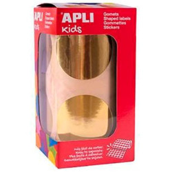 (18483) APLI GOMETS REDONDOS 45MM ROLLO DORADO
