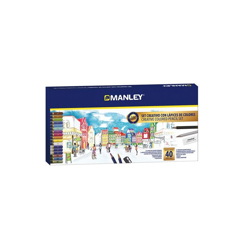 (MLA00040) MANLEY SET CREATIVO LÁPICES DE COLORES 40 PIEZAS SURTIDO (MLA00040) MANLEY SET CREATIVO LÁPICES DE COLORES 40 PIEZAS SURTIDO