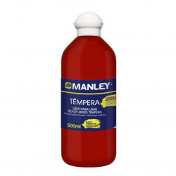 (MNP18636) MANLEY TÉMPERA PREPARADA ROJO BOTELLA DE 500ML