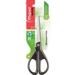 (468010) MAPED TIJERAS ESSENTIALS GREEN E4680 AMBIDIESTROS 17CM SIMÉTRICAS NEGRO