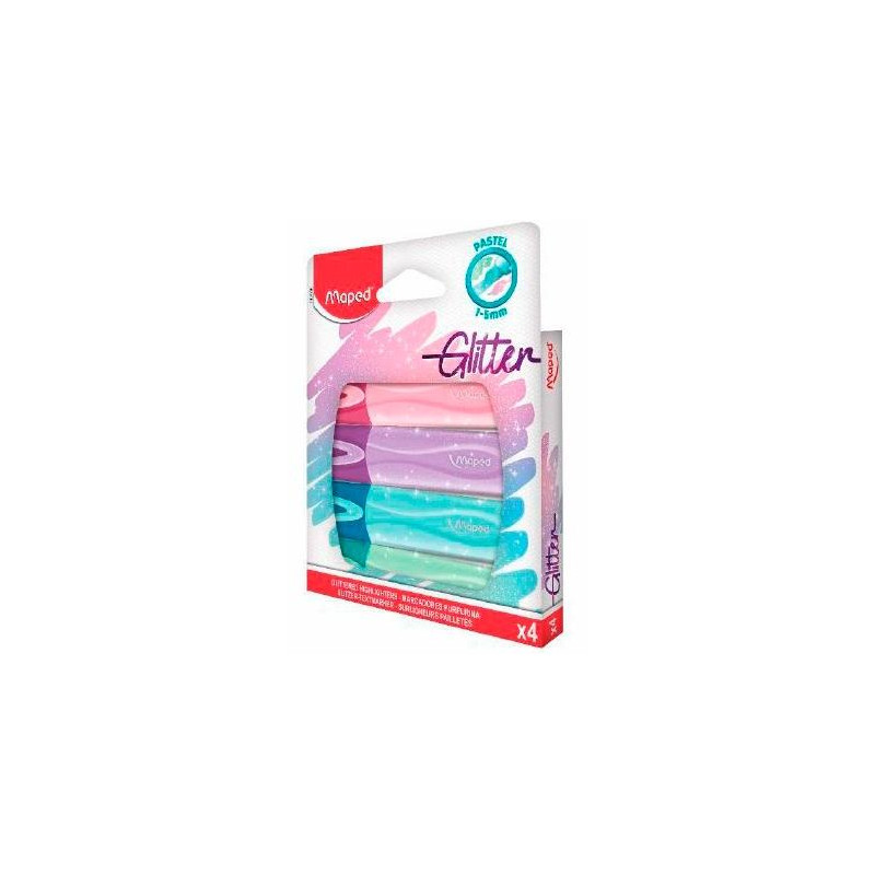 (742046) MAPED MARCADOR FLUORESCENTE FLUOR´PEPS GLITTER C/SURTIDOS ESTUCHE 4 UD (742046) MAPED MARCADOR FLUORESCENTE FLUOR´PEPS GLITTER C/SURTIDOS ESTUCHE 4 UD