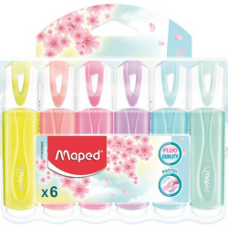 (742558) MAPED MARCADOR FLUORESCENTE CLASSIC C/SURTIDOS PASTEL BLÍSTER 6 UD