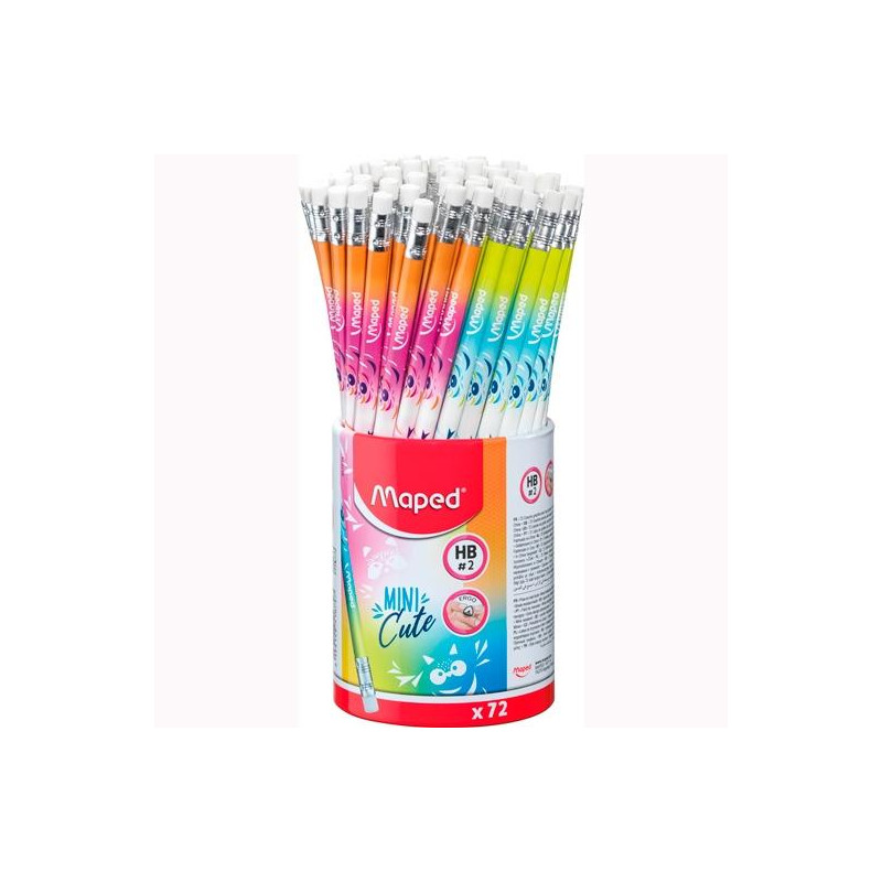 (851874) MAPED LÁPIZ DE GRAFITO MINI CUTE HB C/GOMA DE BORRAR BOTE EXPOSITOR 72 UD SURTIDO MULTICOLOR (851874) MAPED LÁPIZ DE GRAFITO MINI CUTE HB C/GOMA DE BORRAR BOTE EXPOSITOR 72 UD SURTIDO MULTICOLOR